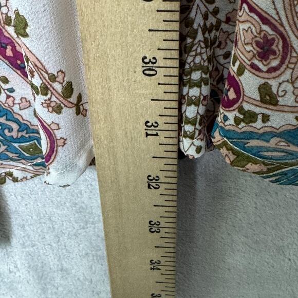 Soft Surroundings Kimono Cardigan Womens Large Sheer Paisley Boho Lightweight - Picture 11 of 11